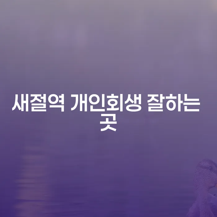 새절역 개인회생 잘하는 곳