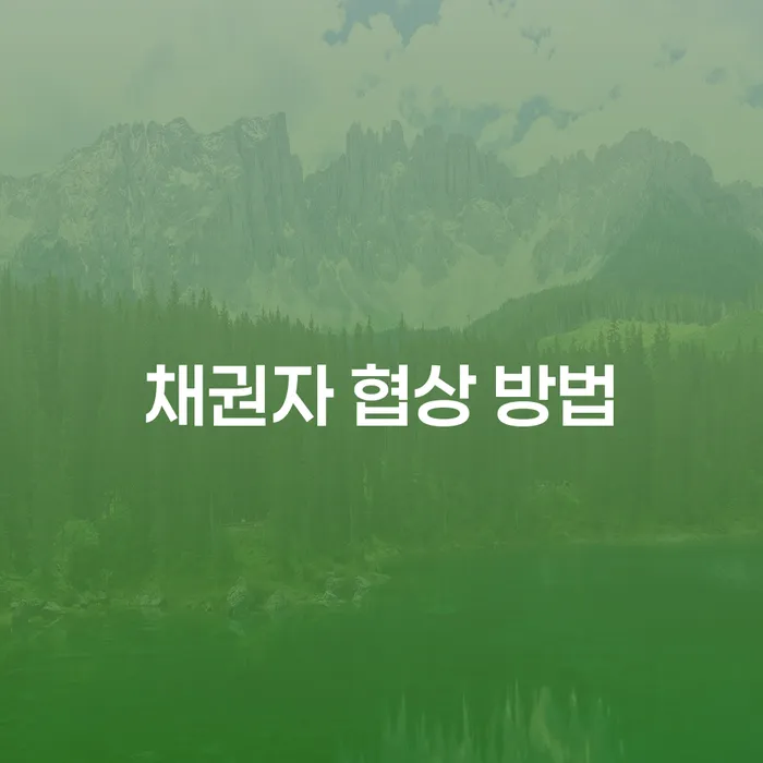 채권자 협상 방법: 개인회생과 파산을 통한 효과적인 해결책은?