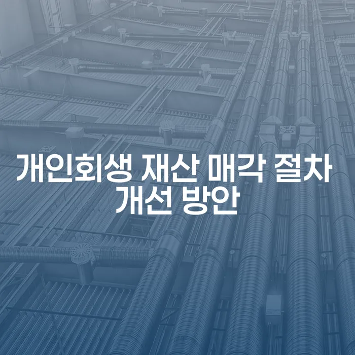 개인회생 재산 매각 절차 개선 방안: 어떻게 진행되어야 할까요?
