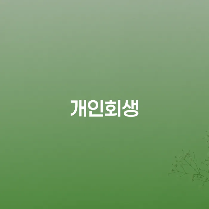 방배1동개인회생을 통해 새로운 시작을