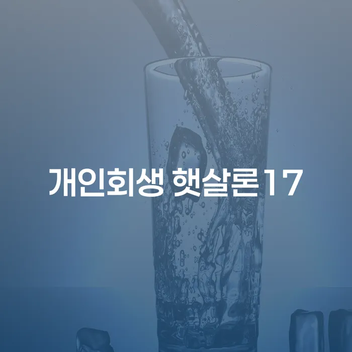 개인회생과 햇살론17, 당신에게 필요한 금융 해법은?